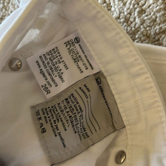 Adriano Goldscmied White The Stilt Cigarette Leg Skinny Distressed Jeans 26R - Picture 17 of 17